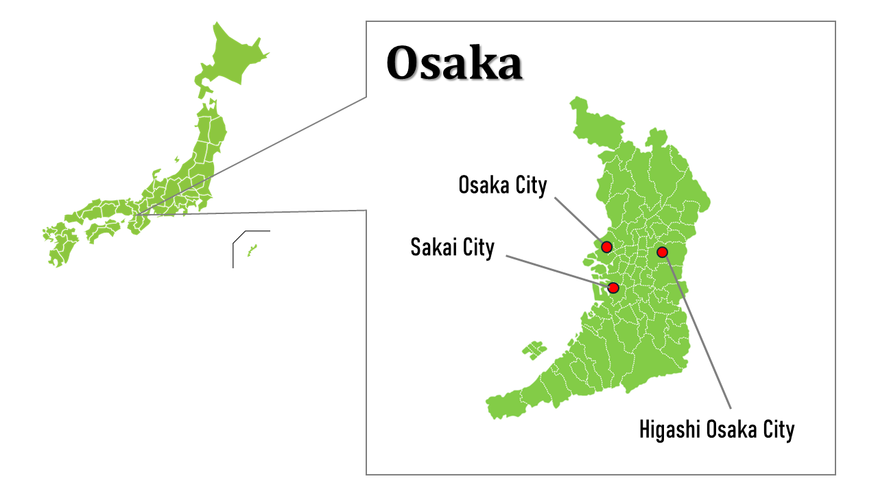 Osaka map