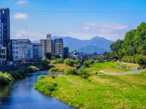岩手県盛岡市内を流れる中津川