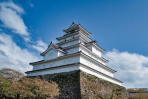 会津若松市のシンボルである鶴ヶ城──市内のどこからでも天守閣を望むことができる。