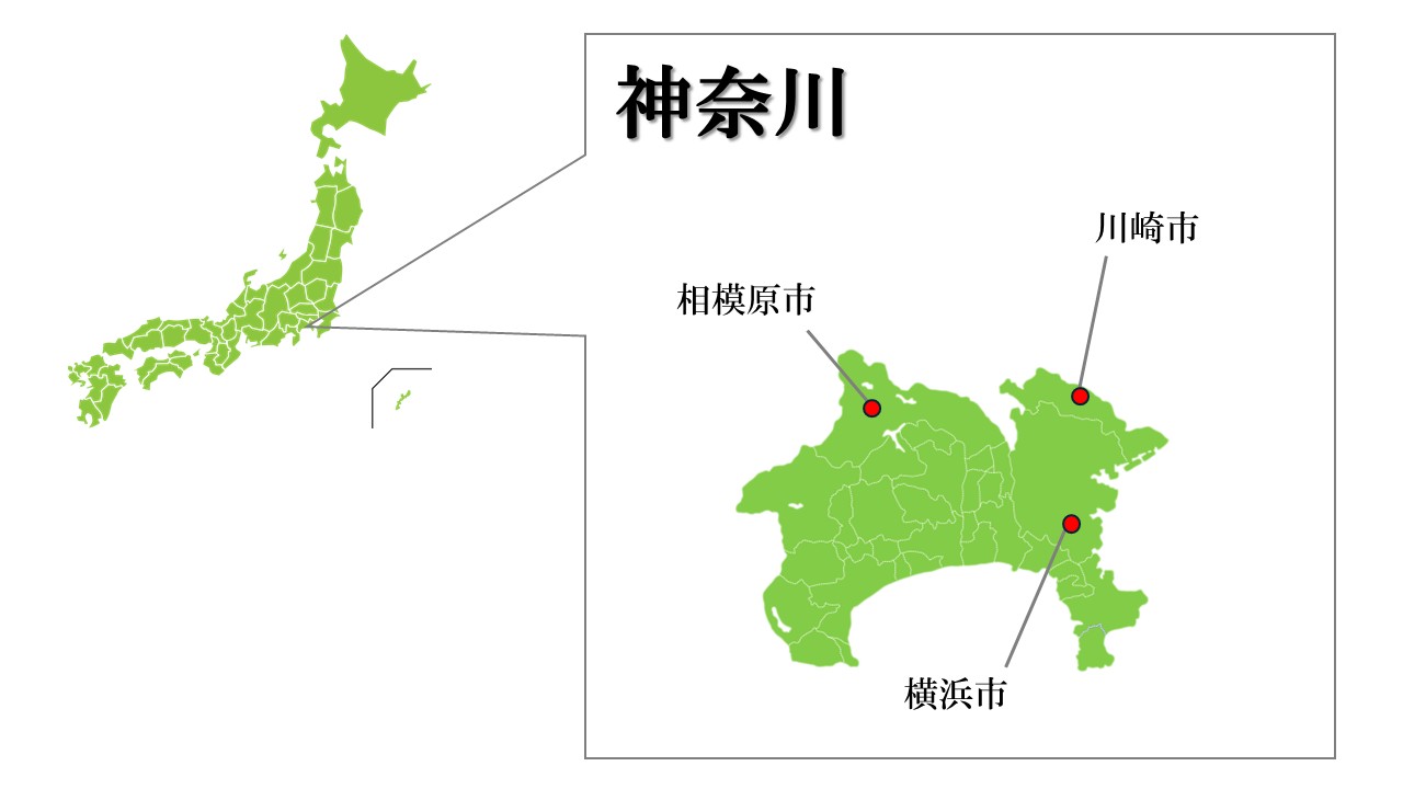 神奈川主要都市マップ