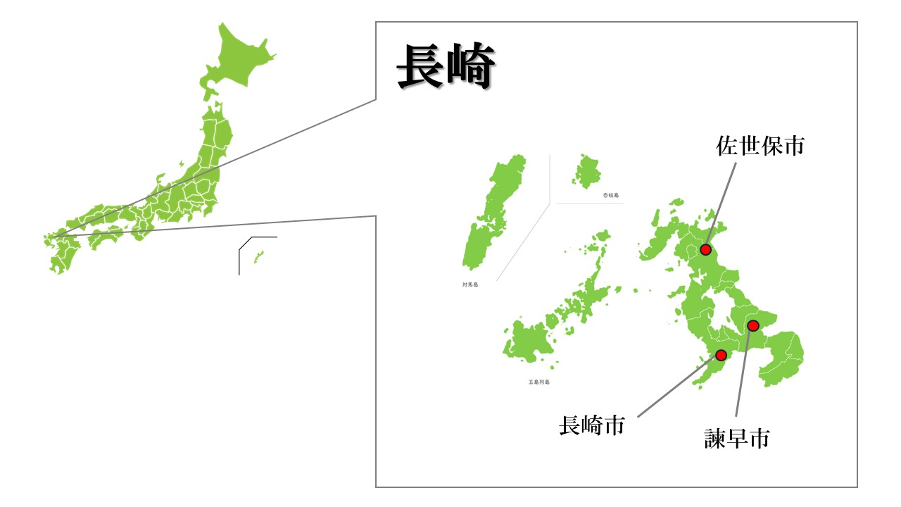 長崎主要都市マップ