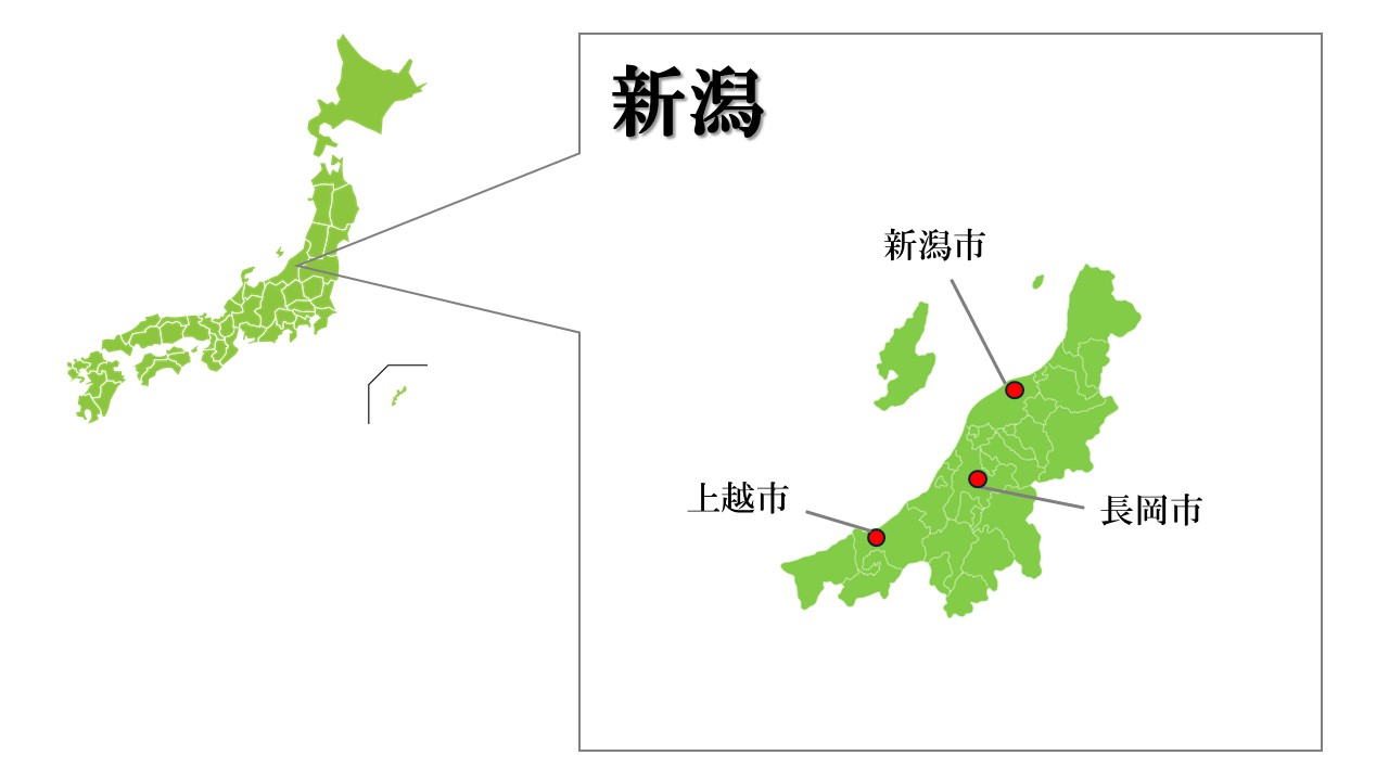 新潟主要都市マップ
