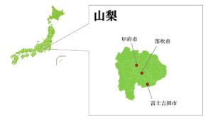 山梨主要都市マップ