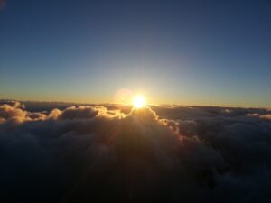 富士山頂から見るご来光